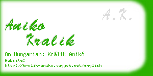 aniko kralik business card
